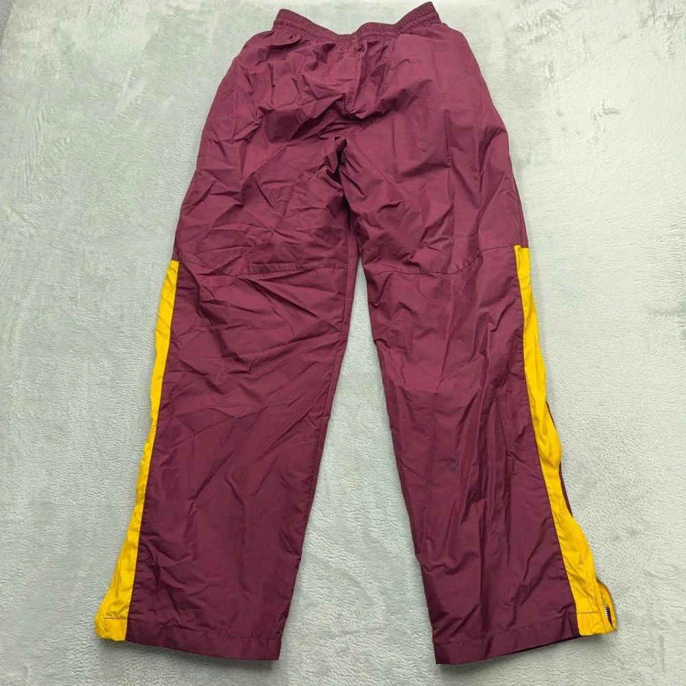 Nike Track Pants Mens Medium Maroon ASU Sun Devils Windbreaker Side Zip Athletic